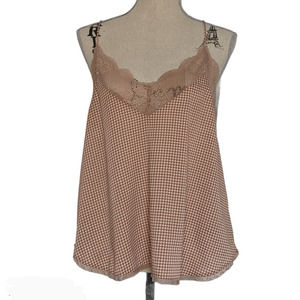 Vici Brown Checkered Camisole